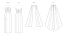Vogue Sewing Pattern 2088 Strapless Dress and Overskirt from Jaycotts Sewing Supplies
