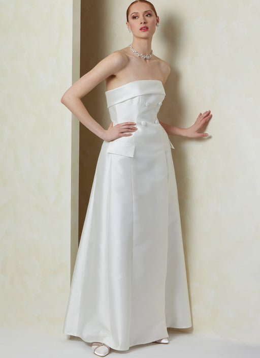 Vogue Sewing Pattern 2089 Strapless Dress in Two Lengths from Jaycotts Sewing Supplies