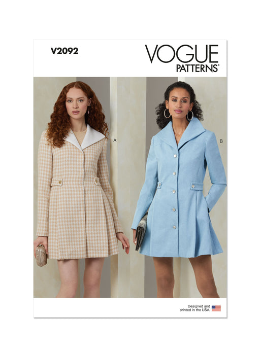 Vogue Sewing Pattern 2092 Retro Coats from Jaycotts Sewing Supplies