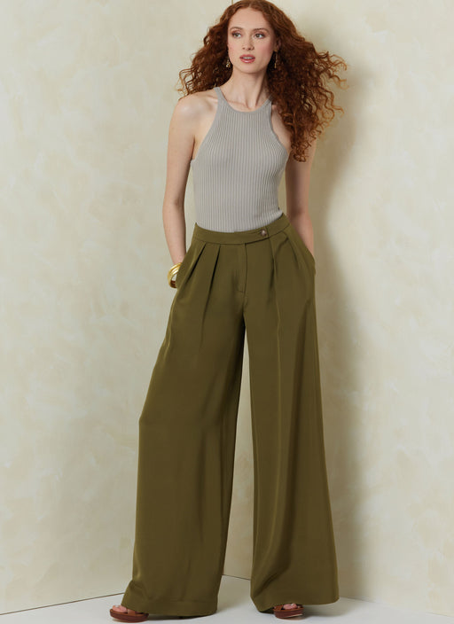 Vogue Sewing Pattern 2094 Women's Wide leg trousers from Jaycotts Sewing Supplies