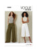 Vogue Sewing Pattern 2094 Women's Wide leg trousers from Jaycotts Sewing Supplies