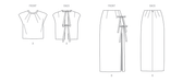 Vogue Sewing Pattern 2096 Top and Skirt from Jaycotts Sewing Supplies