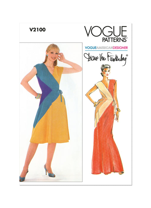 Vogue Sewing Pattern 2100 1980's Knit Dress by Diane Von Furstenberg from Jaycotts Sewing Supplies