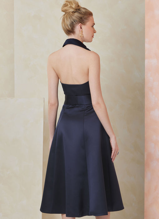 Vogue sewing pattern 2103 Halter dress in mini or midi length from Jaycotts Sewing Supplies