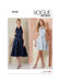 Vogue sewing pattern 2103 Halter dress in mini or midi length from Jaycotts Sewing Supplies