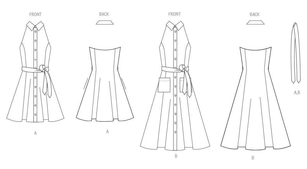 Vogue sewing pattern 2103 Halter dress in mini or midi length from Jaycotts Sewing Supplies