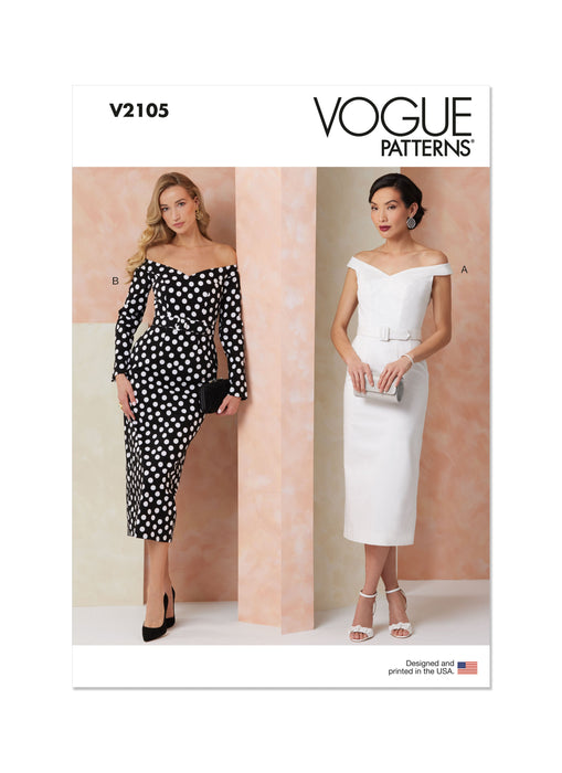 Vogue sewing pattern 2105 Sheath Dress with Petite Lines from Jaycotts Sewing Supplies