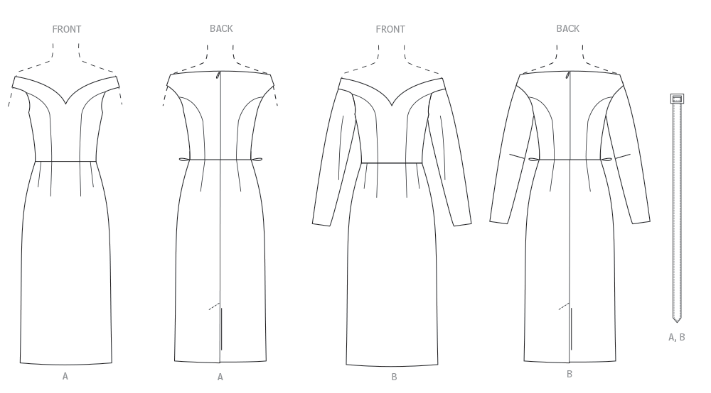 Vogue sewing pattern 2105 Sheath Dress with Petite Lines from Jaycotts Sewing Supplies