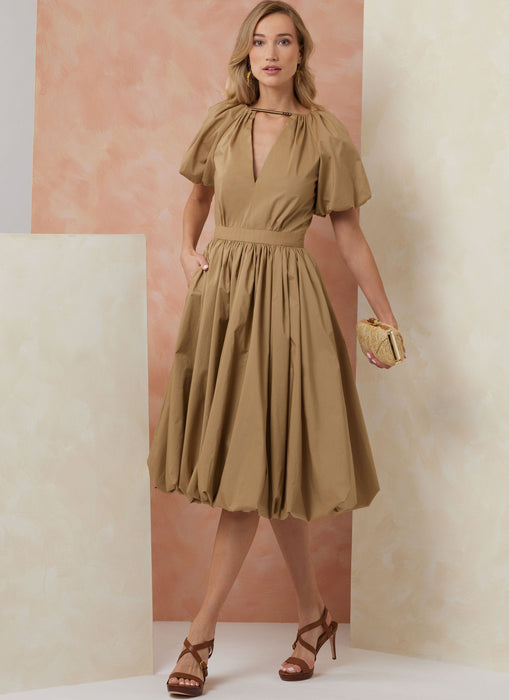 Vogue sewing pattern 2106 Fitted dress with bubble hem from Jaycotts Sewing Supplies