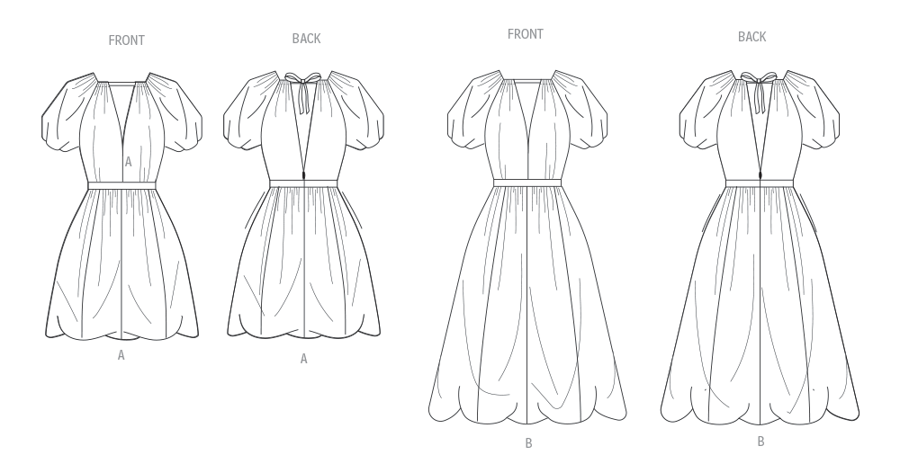 Vogue sewing pattern 2106 Fitted dress with bubble hem from Jaycotts Sewing Supplies