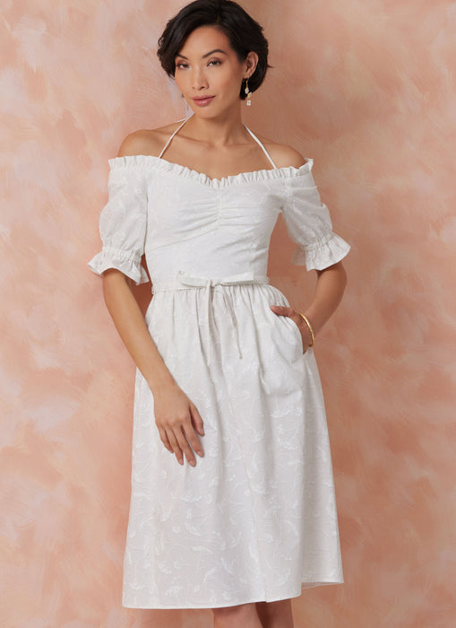 Vogue sewing pattern 2107 Fitted dress in midi and maxi length from Jaycotts Sewing Supplies