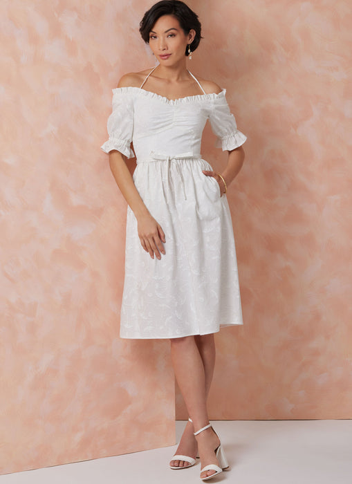 Vogue sewing pattern 2107 Fitted dress in midi and maxi length from Jaycotts Sewing Supplies