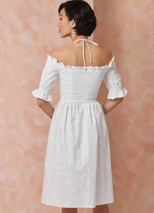 Vogue sewing pattern 2107 Fitted dress in midi and maxi length from Jaycotts Sewing Supplies