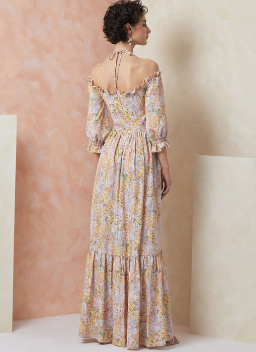 Vogue sewing pattern 2107 Fitted dress in midi and maxi length from Jaycotts Sewing Supplies