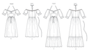 Vogue sewing pattern 2107 Fitted dress in midi and maxi length from Jaycotts Sewing Supplies