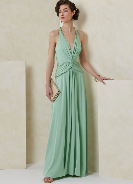 Vogue sewing pattern 2110 Draped halter style Gown from Jaycotts Sewing Supplies