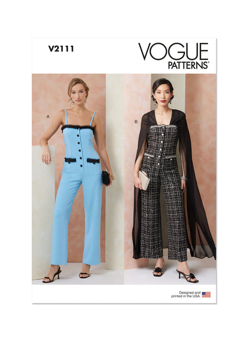 Vogue sewing pattern 2111 Special occasion jumpsuit from Jaycotts Sewing Supplies