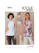 Vogue sewing pattern 2112 Sleeveless peplum tops from Jaycotts Sewing Supplies