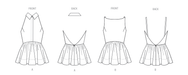 Vogue sewing pattern 2112 Sleeveless peplum tops from Jaycotts Sewing Supplies