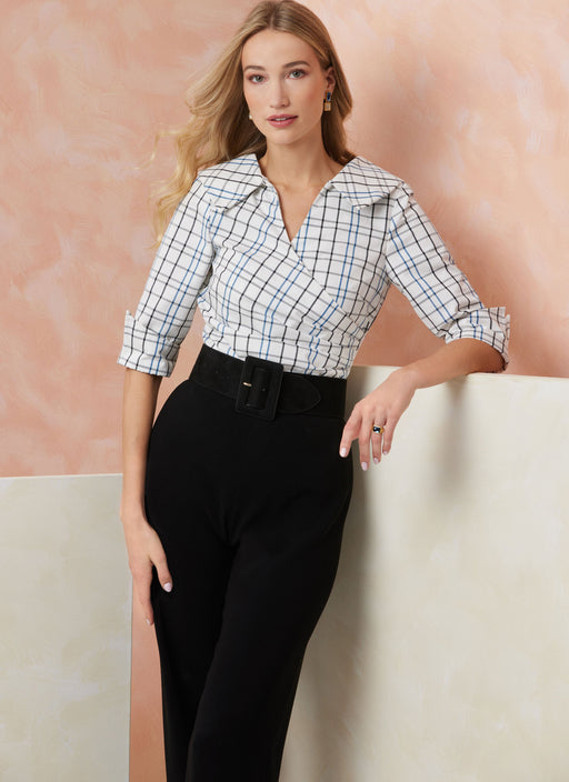 Vogue sewing pattern 2113 Fitted, V-neck tops from Jaycotts Sewing Supplies