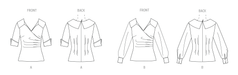 Vogue sewing pattern 2113 Fitted, V-neck tops from Jaycotts Sewing Supplies