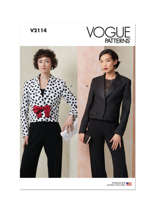 Vogue sewing pattern 2114 Cropped Jackets from Jaycotts Sewing Supplies