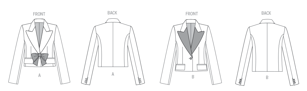 Vogue sewing pattern 2114 Cropped Jackets from Jaycotts Sewing Supplies
