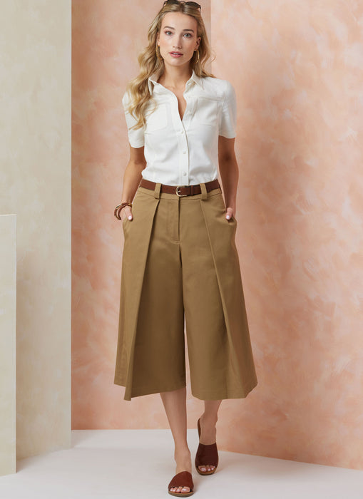 Vogue sewing pattern 2115 Wide leg shorts from Jaycotts Sewing Supplies