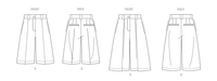 Vogue sewing pattern 2115 Wide leg shorts from Jaycotts Sewing Supplies