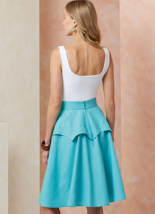 Vogue sewing pattern 2116 Peplum Skirt from Jaycotts Sewing Supplies