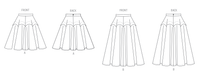 Vogue sewing pattern 2116 Peplum Skirt from Jaycotts Sewing Supplies