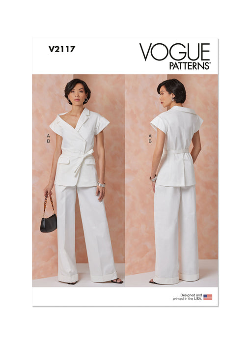 Vogue sewing pattern 2117 Jacket and Trousers from Jaycotts Sewing Supplies