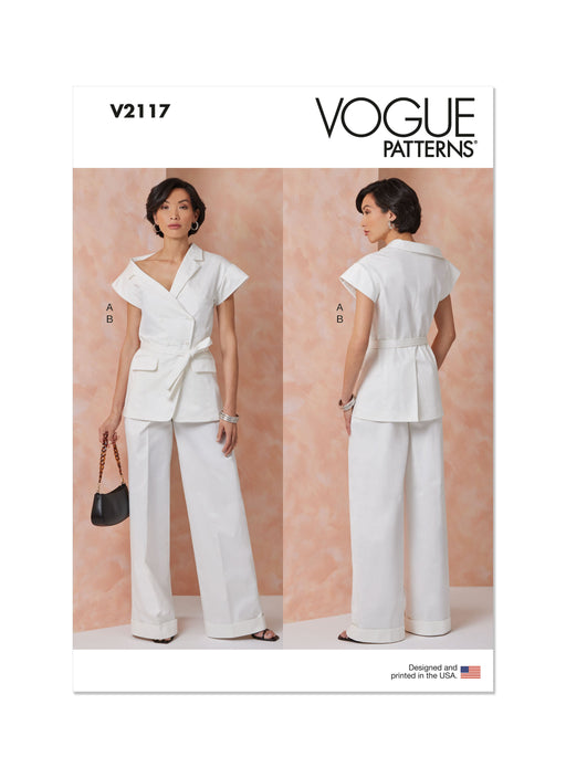 Vogue sewing pattern 2117 Jacket and Trousers from Jaycotts Sewing Supplies