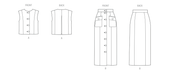 Vogue sewing pattern 2118 Top and Skirt from Jaycotts Sewing Supplies