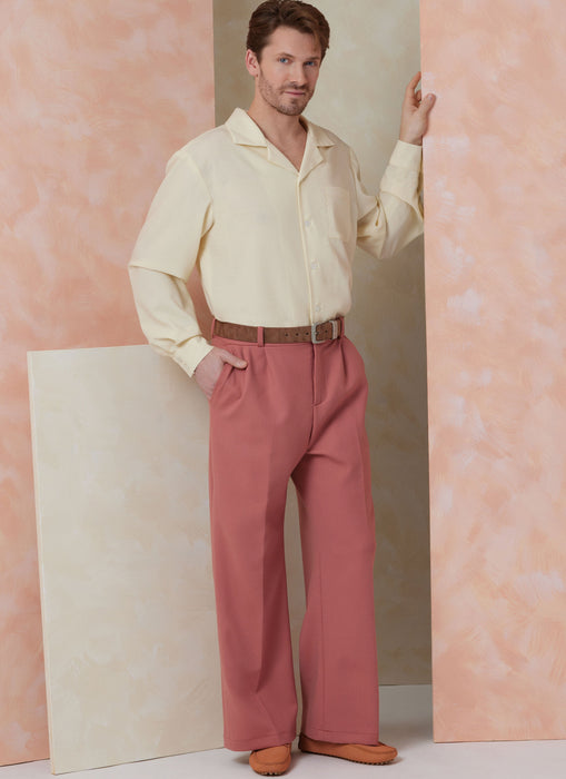 Vogue sewing pattern 2120 Men's Slouchy fit shirt from Jaycotts Sewing Supplies