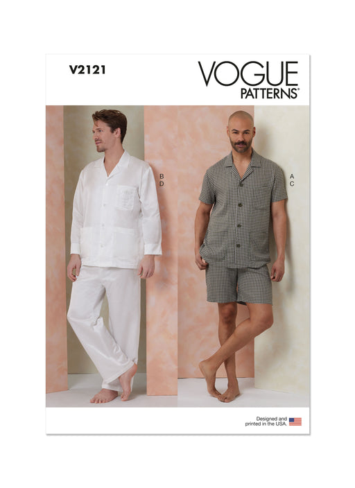 Vogue sewing pattern 2121 Men's Pajamas from Jaycotts Sewing Supplies