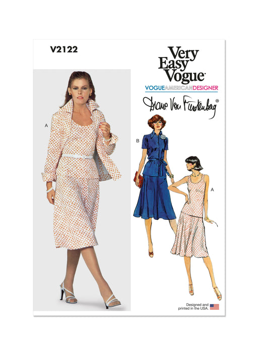 Vogue pattern 2122 1970's Jacket, Skirt and Top by Diane von Furstenberg from Jaycotts Sewing Supplies