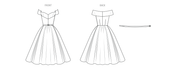 Vogue sewing pattern 2123 1950's Evening Dress from Jaycotts Sewing Supplies