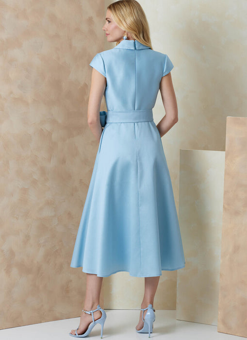 Vogue Patterns 2149 Misses' Fit and Flare Midi Shirtdress and Sash by Badgley Mischka from Jaycotts Sewing Supplies