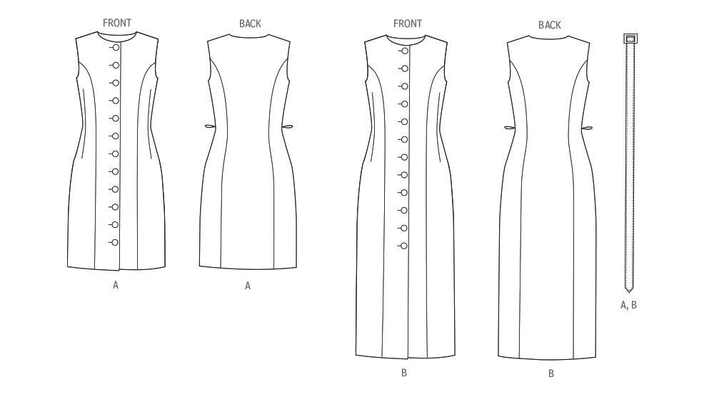 Vogue Patterns 2150 Misses' and Miss Petite Button Front Dress from Jaycotts Sewing Supplies
