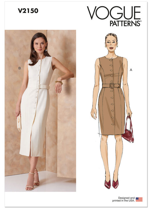 Vogue Patterns 2150 Misses' and Miss Petite Button Front Dress from Jaycotts Sewing Supplies