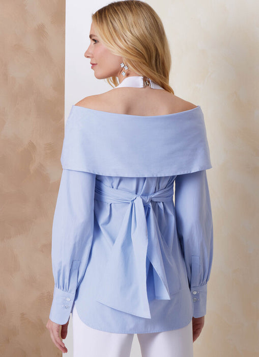 Vogue Patterns 2158 Misses' Draped Top with Sleeve Variations from Jaycotts Sewing Supplies