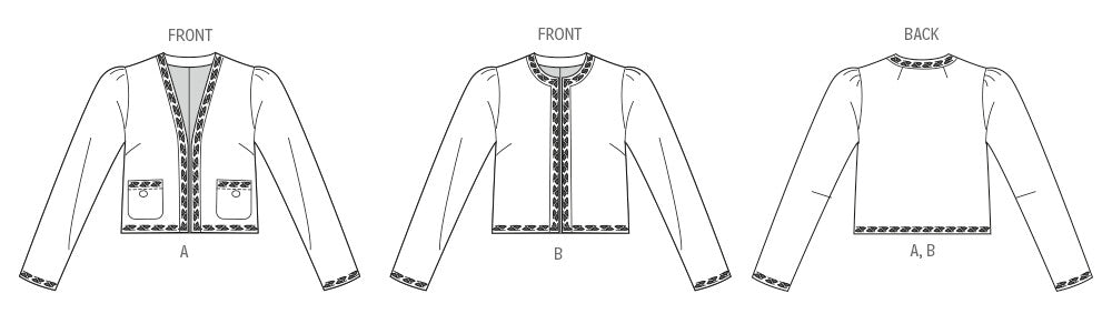 Vogue Patterns 2160 Misses' Jacket with Neckline and Pocket Variation from Jaycotts Sewing Supplies