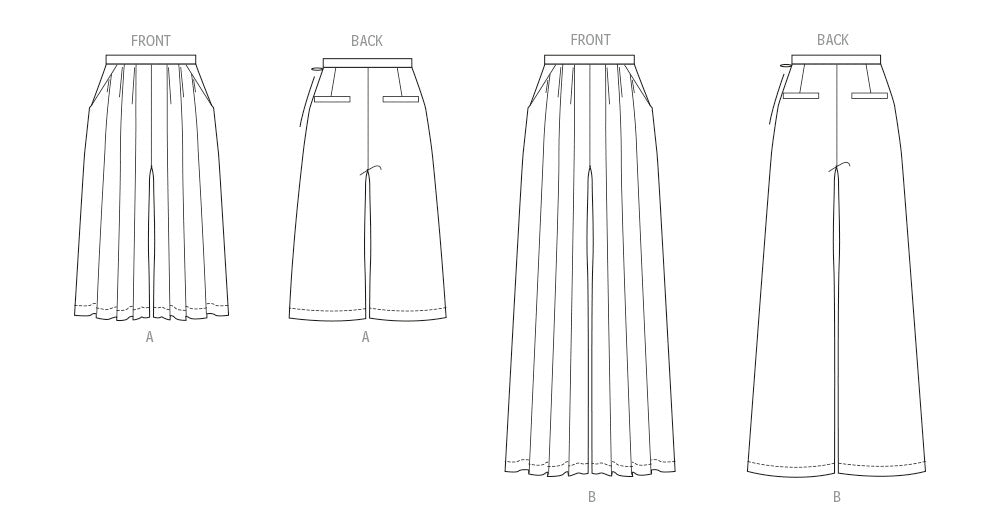 Vogue Patterns 2161 Misses' Pleated High Waist Trousers in Two Lengths from Jaycotts Sewing Supplies