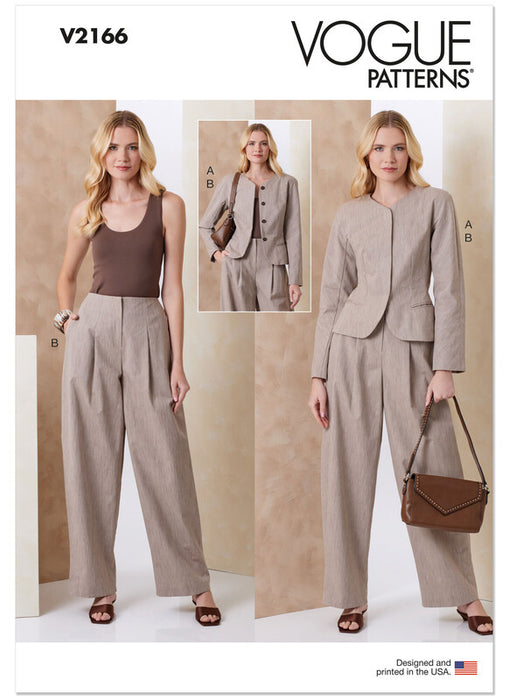 Vogue Patterns 2166 Misses' Jacket and Pants from Jaycotts Sewing Supplies