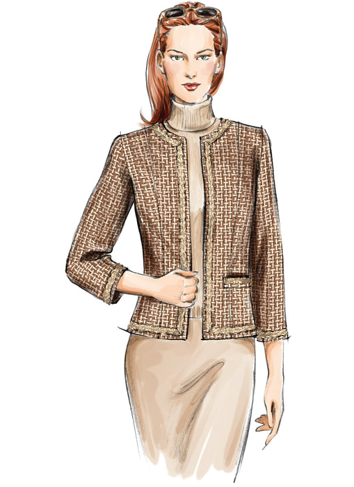 Vogue Pattern 7975 Lined jacket in two lengths from Jaycotts Sewing Supplies