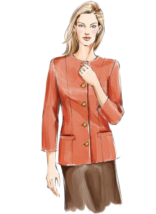 Vogue Pattern 7975 Lined jacket in two lengths from Jaycotts Sewing Supplies