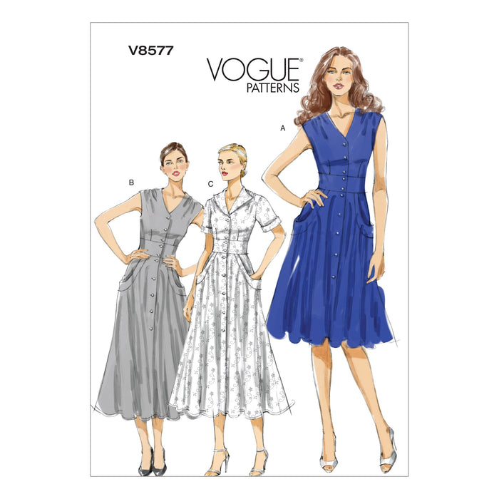 Vogue Pattern 8577 Misses' Dress | Very Easy from Jaycotts Sewing Supplies