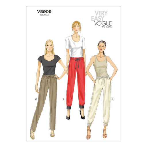 Vogue Pattern 8909 Misses' Pants | Very Easy from Jaycotts Sewing Supplies