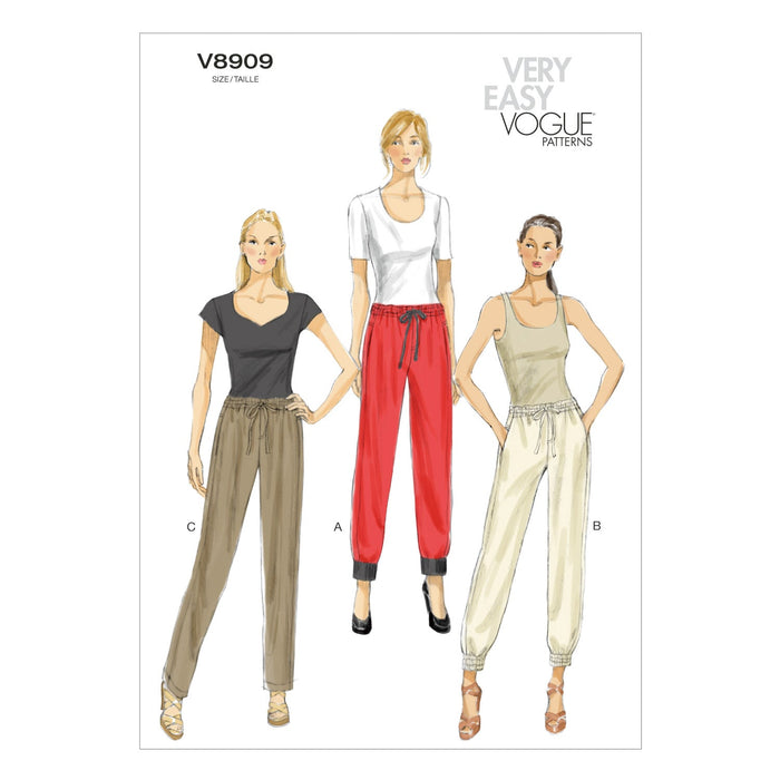 Vogue Pattern 8909 Misses' Pants | Very Easy from Jaycotts Sewing Supplies